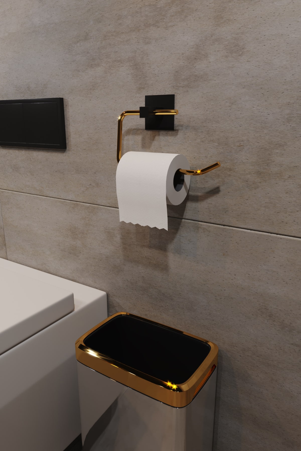 WC KAĞITLIK TUVALET KAĞIDI ASKILIĞI ÇİFT TARAF BANT TASARIM PASLANMAZ DOLGU ÇELİK 